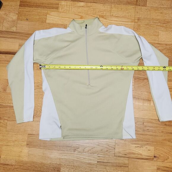 Patagonia 1/2 Zip Lemongrass White Top Women L Long Sleeve Polyester - Picture 8 of 10